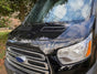 For Ford Transit Mk8 2014 - 2019 Black Bonnet Wind Stone Deflector Protector - Luxell Europe
