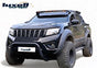 GLOSS BLACK BONNET WIND STONE DEFLECTOR PROTECTOR FOR NISSAN NAVARA D23 2014-2021