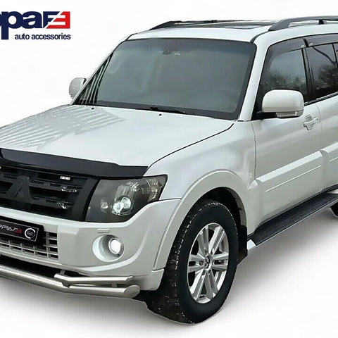 GLOSS BLACK BONNET WIND STONE PROTECTOR FOR MITSUBISHI PAJERO SHOGUN 2007-2019
