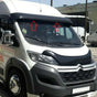 Ducato 2006+/Boxer/Relay Black Acrylic Dark Solid Sunvisor Sun Visor Wind Deflector - Luxell Europe