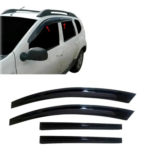Fits Dacia Duster 2018-2022 Wind Rain Deflector , Front Side Door Window Vent Visor 4 Pcs