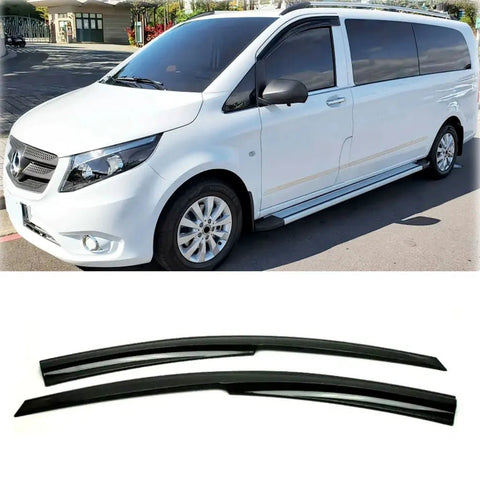 Fits Mercedes Vito Viano W638 W639 W447 1996-2022 Wind Rain Deflector , Front Side Door Window Vent Visor 2 Pcs - Luxell Europe