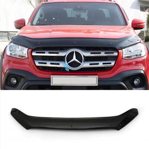 Fits Mercedes X-Class 2017-2020 Black Bonnet Protector Guard Wind Stone Bug Deflector - Luxell Europe