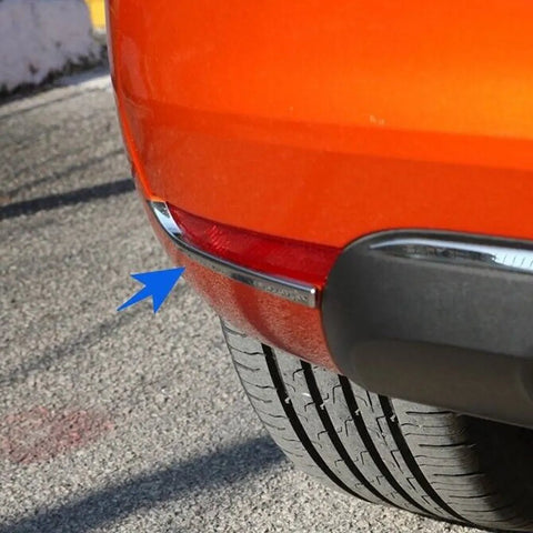 Fits Renault Clio MK5 HB 2019-2022 Chrome Exhaust Deflector Frame Trim 2 Pcs - Luxell Europe