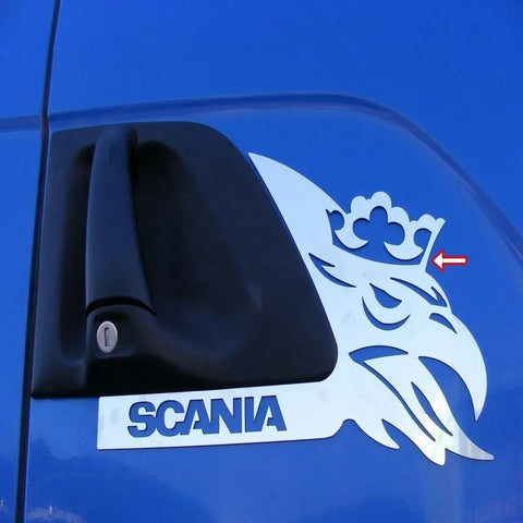 Fits Scania R&P&G Series 2009-2016 Chrome Griffon Door Handle Trim Cover 2 Pcs - Luxell Europe