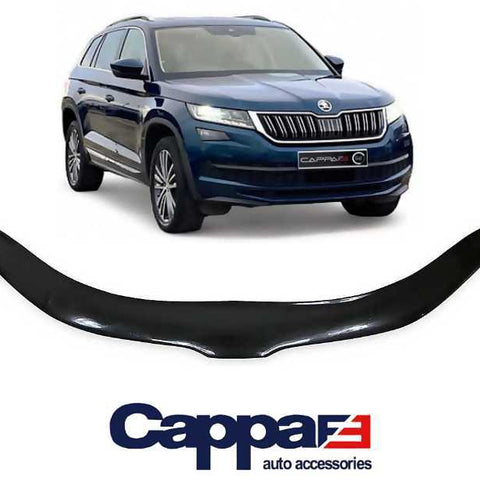 Fits Skoda Kodiaq 2017-2022 Black Bonnet Protector Stone Bug Deflector High Quality - Luxell Europe