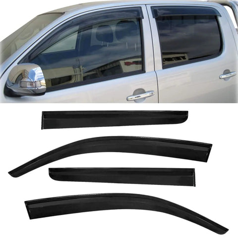 Fits Toyota Hilux 2008-2018 Wind Rain Deflector , Front Side Door Window Vent Visor 4 Pcs - Luxell Europe