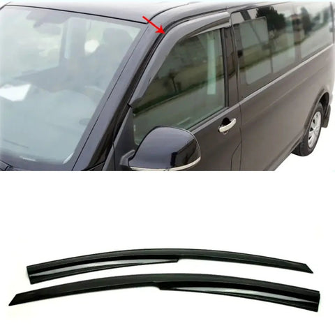 Fits VW T5 T6 T6.1 Transporter 2003-2021 Wind Rain Deflector , Front Side Door Window Vent Visor 2 Pcs - Luxell Europe