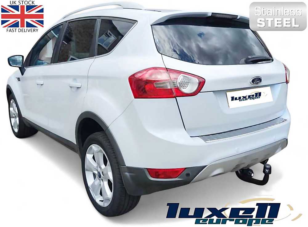 Chrome Plated Stainless Steel Rear Bumper Protector Scratch Guard for FORD KUGA MK1 (2008-2012)