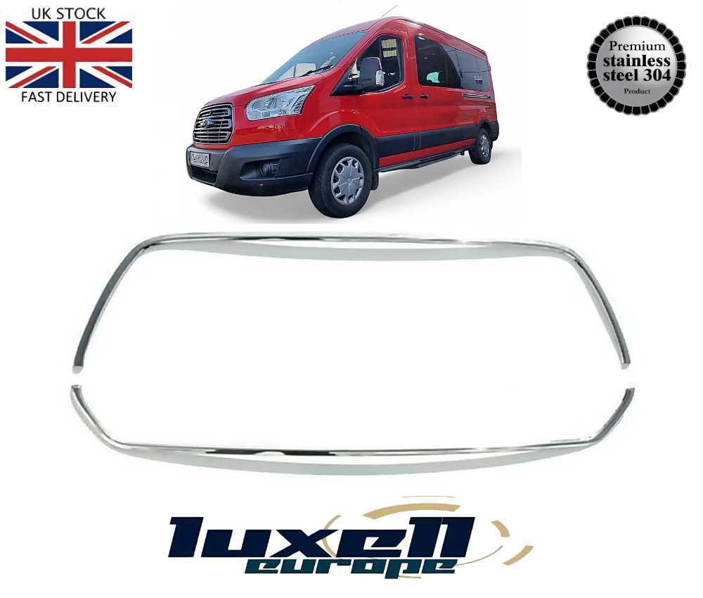 2 - Pc Front Grill Frame Trim Strips - Fits Transit MK8 (2014 - 2018) - Luxell Europe