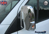 2x Chrome Wing Mirror Covers | Stainless Steel for Sprinter W906 & Crafter (2006 - 2017) - Luxell Europe