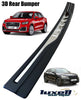 3D Rear Bumper Protector S. Steel Chrome and Matte Black ABS For AUDI A4, A7, Q2 - Luxell Europe