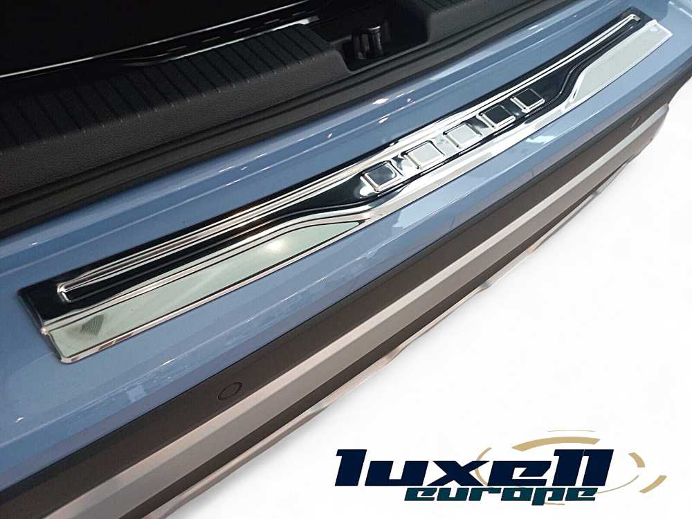 3D Rear Bumper Protector S. Steel Chrome Finish For FIAT 500 / 500X (2018-2024) - Luxell Europe