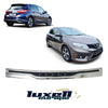 3D Rear Bumper Protector with Chrome and Carbon Fiber For Nissan PULSAR (2014-2020) - Luxell Europe