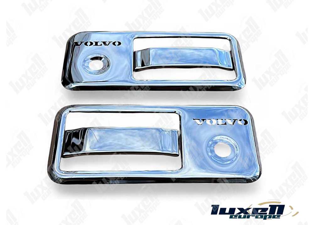 4 PCS Chrome Side Door Handle Cover Set - Stainless Steel - Fits Volvo FH/FM - Luxell Europe