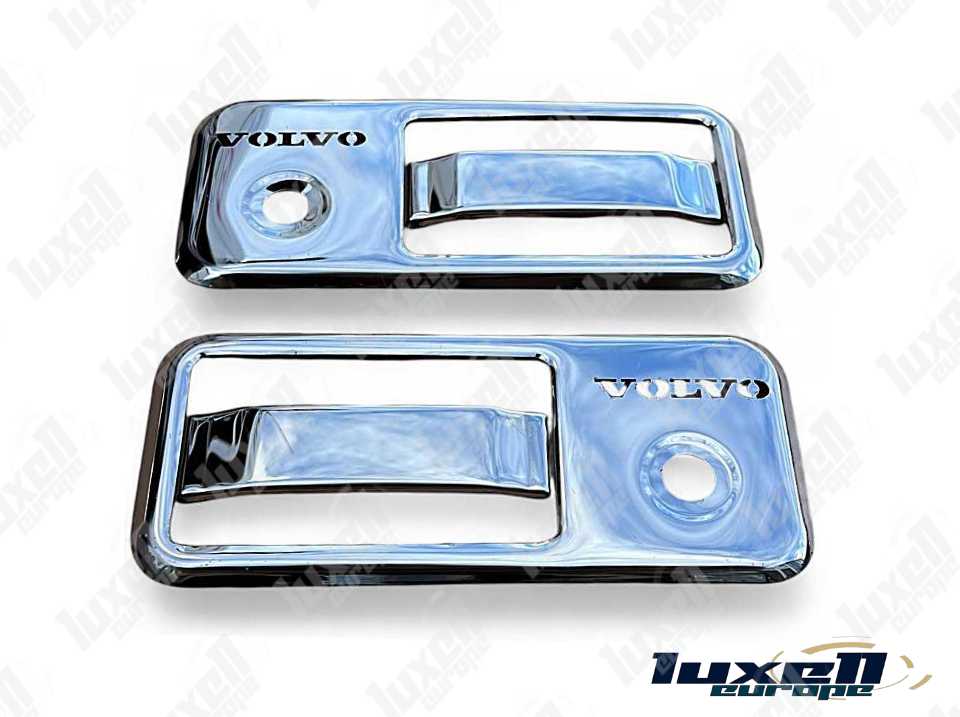 4 PCS Chrome Side Door Handle Cover Set - Stainless Steel - Fits Volvo FH/FM - Luxell Europe