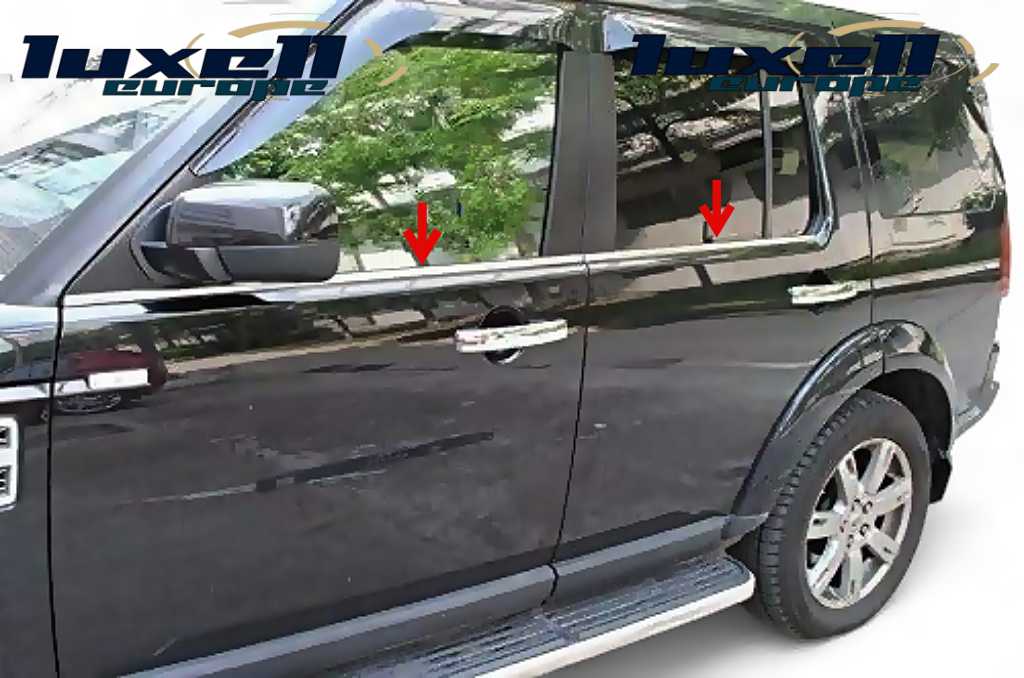 4-Piece Window Frame Trim Strips for Land Rover Discovery 3 (2004-2009) - Luxell Europe