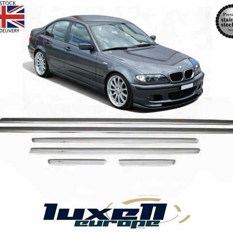 6 - Piece Stainless Steel Side Door Streamers for BMW 3 Series E46 HB - Saloon (1998 - 2007) - Luxell Europe