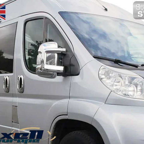 8 - Piece Chrome Stainless Steel Door Handle Covers - Fits Fiat Ducato, Boxer, Relay (2006 - 2024) - Luxell Europe