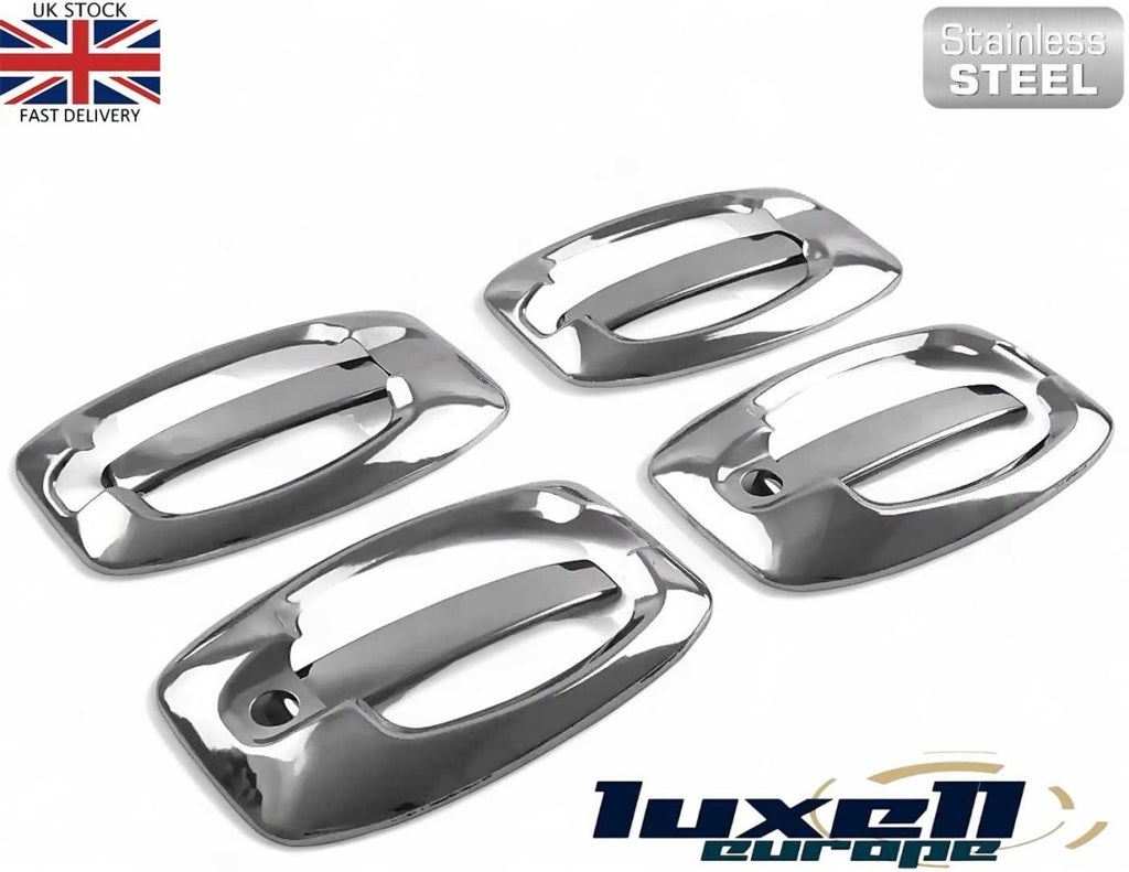 8 - Piece Chrome Stainless Steel Door Handle Covers - Fits Fiat Ducato, Boxer, Relay (2006 - 2024) - Luxell Europe