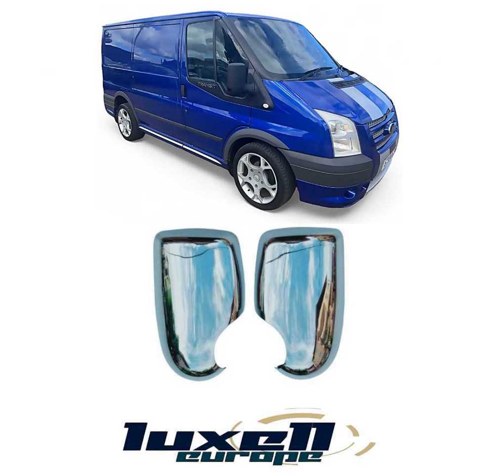 ABS Chrome Wing Mirror Cover 2 Pieces for Ford Transit MK6 MK7 2001-2013 - Luxell Europe
