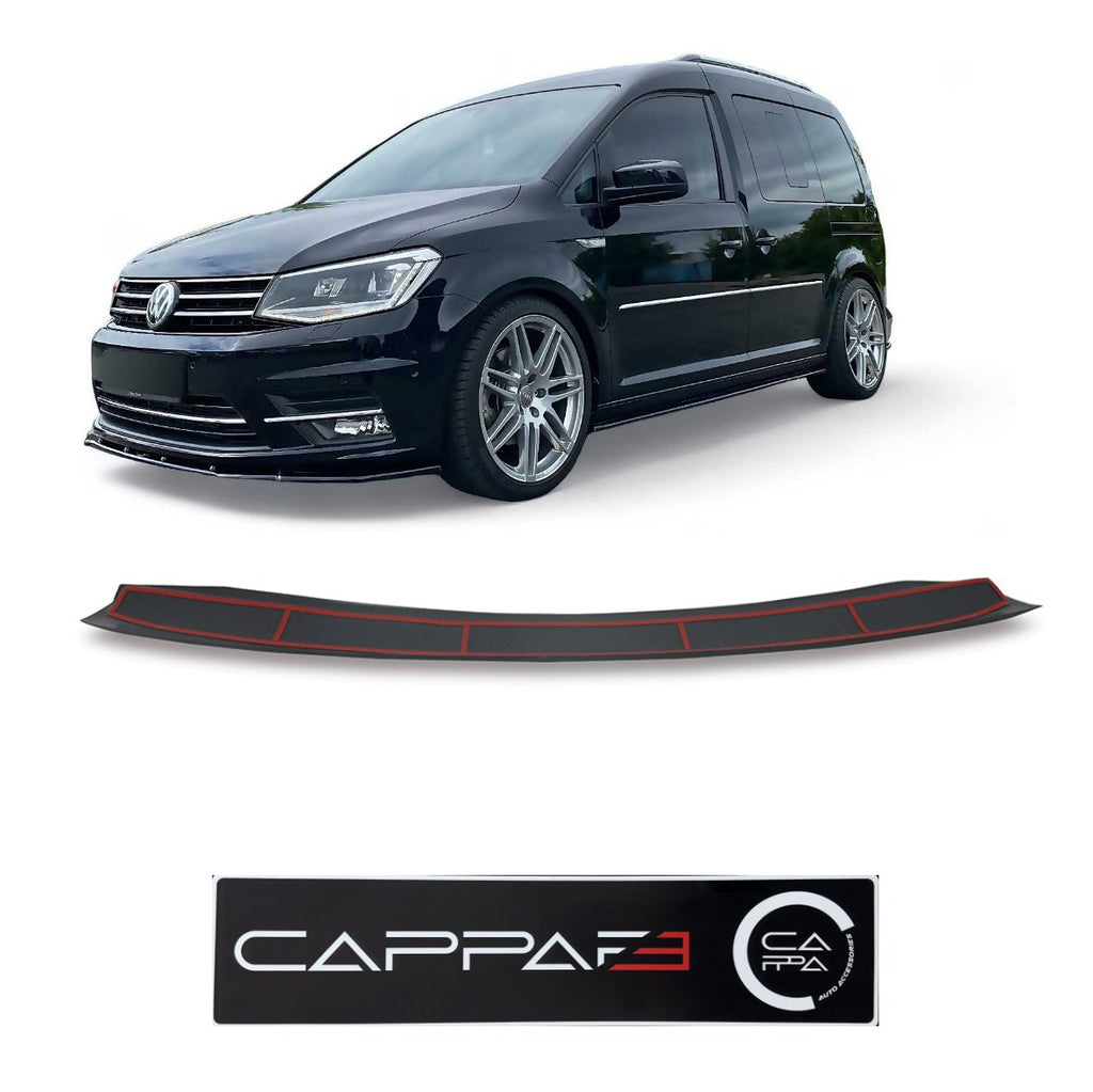 ABS Plastic Black Rear Bumper Protector for Caddy MK4 IV 2015-2020 - Perfect Fit - Luxell Europe