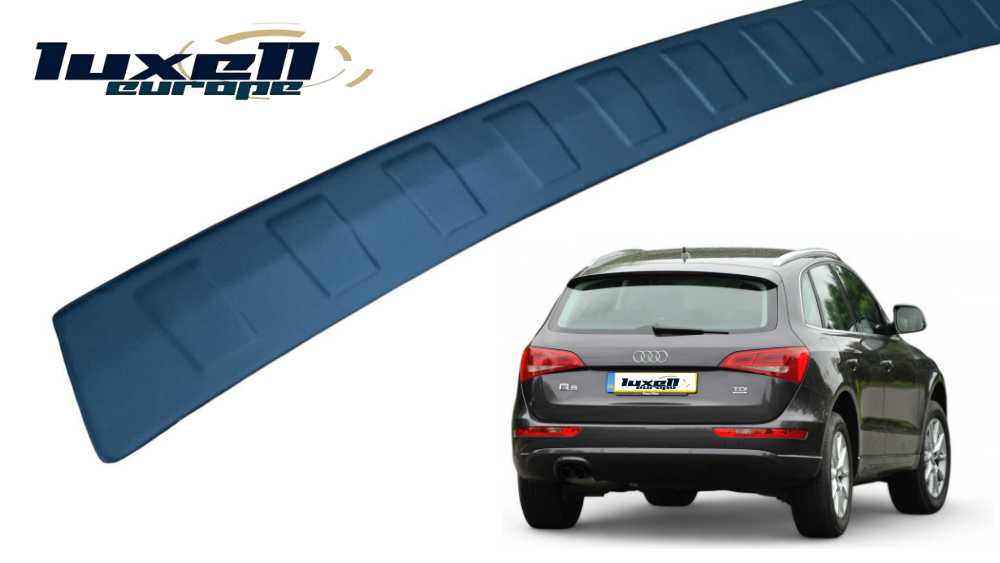 Audi Q5 8R 2008 - 2016 Solid Black ABS Rear Bumper Protector Guard - Luxell Europe