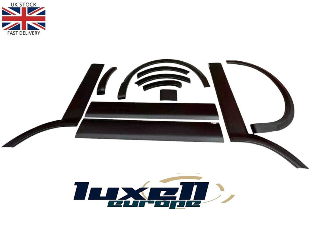 Black ABS Fender Flares & Wheel Arches Kit for VW T5/T5.1 SWB (2003–2015) – 11 Pieces - Luxell Europe