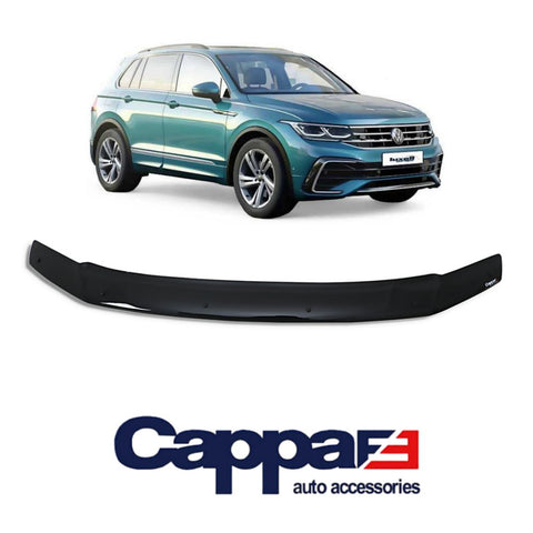 Black Bonnet Protector Bug Guard Wind Stone Deflector for VW Tiguan 2016-2021 - Luxell Europe