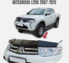 Black Bonnet Protector Stone Deflector for Mitsubishi L200 / Triton 2007 - 2015 - Luxell Europe