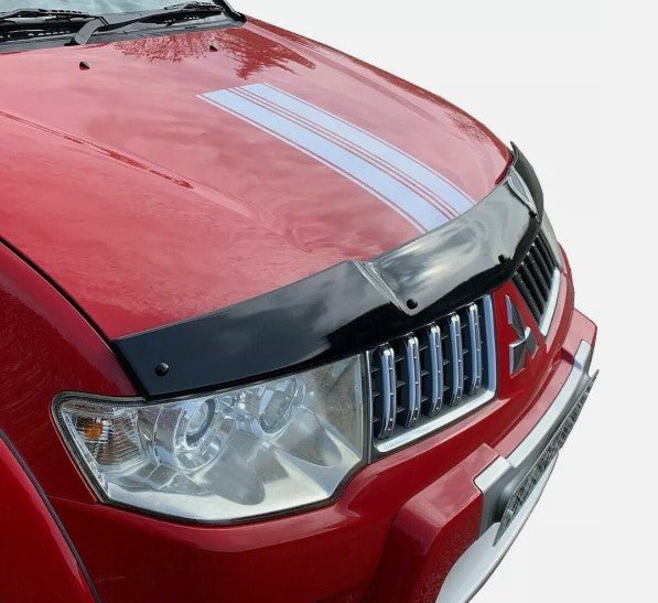 Black Bonnet Protector Stone Deflector for Mitsubishi L200 / Triton 2007 - 2015 - Luxell Europe