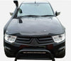 Black Bonnet Protector Stone Deflector for Mitsubishi L200 / Triton 2007 - 2015 - Luxell Europe