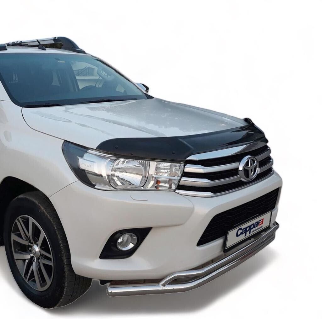 Black Bonnet Protector Stone Deflector Guard for Toyota Hilux 2015-2019 - Luxell Europe