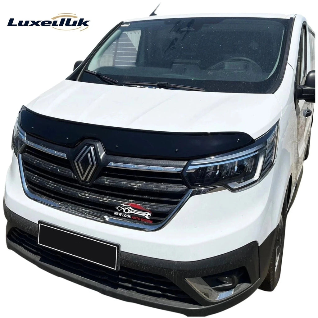Black Bonnet Protector Wind Stone Deflector FIT RENAULT TRAFIC 2022 ONWARDS - Luxell Europe