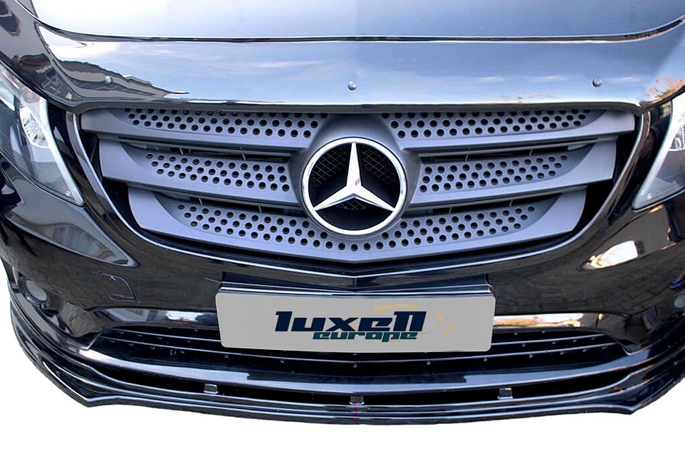 Black Front Bumper Lower Splitter Spoiler Lip FITS MERCEDES VITO W447 2014-2023 - Luxell Europe