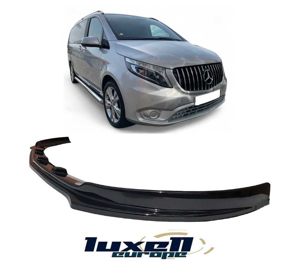 Black Front Bumper Lower Splitter Spoiler Lip FITS MERCEDES VITO W447 2014-2023 - Luxell Europe