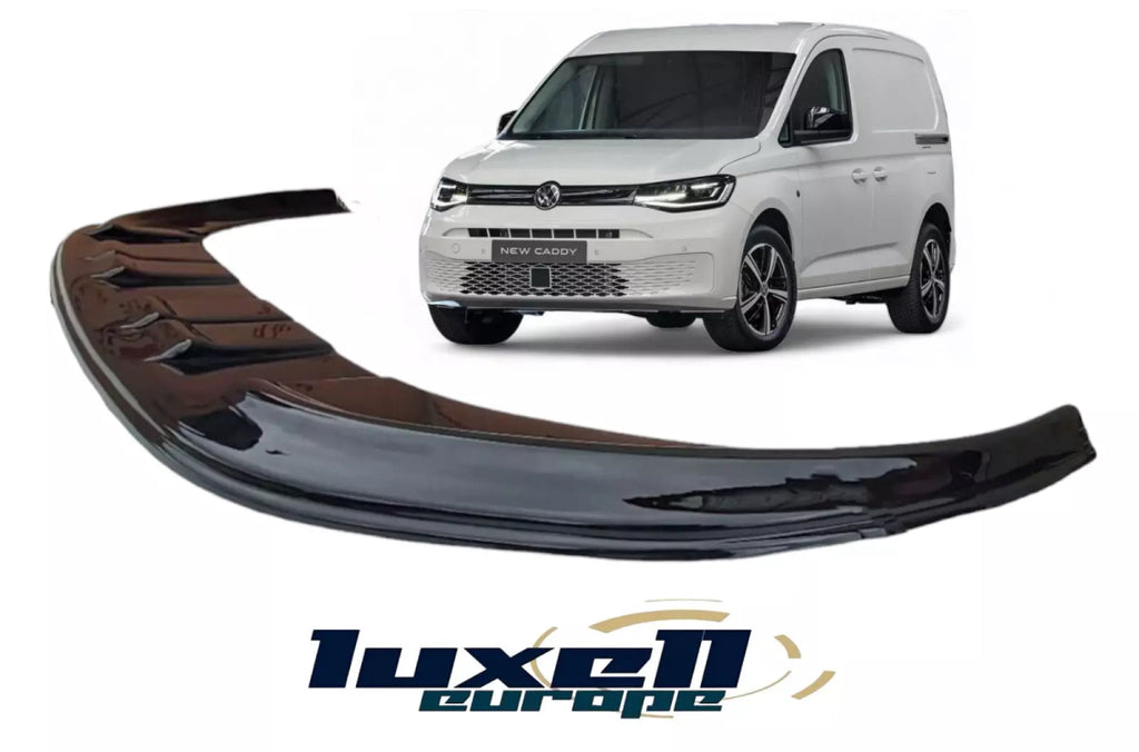 Black Front Bumper Lower Splitter Spoiler Lip for VW Caddy MK5 V (2020 - Up) - Luxell Europe