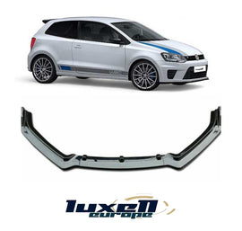 Black Lower Front Bumper Splitter Spoiler Lip - 3 Pieces - Compatible with Polo MK6 2009-2017 - Luxell Europe