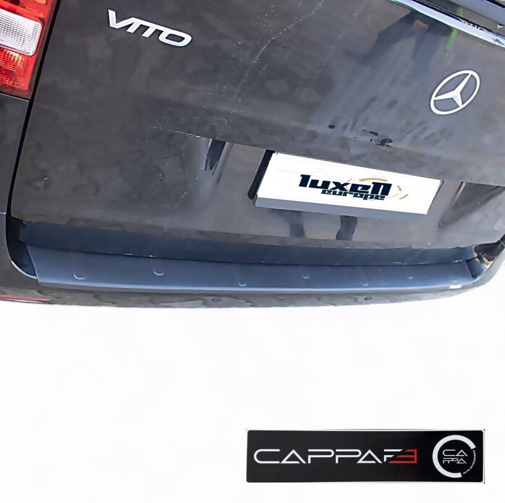 Black Rear Bumper Sill Protector for Mercedes Vito TAXI W447 2014-2023 - Luxell Europe