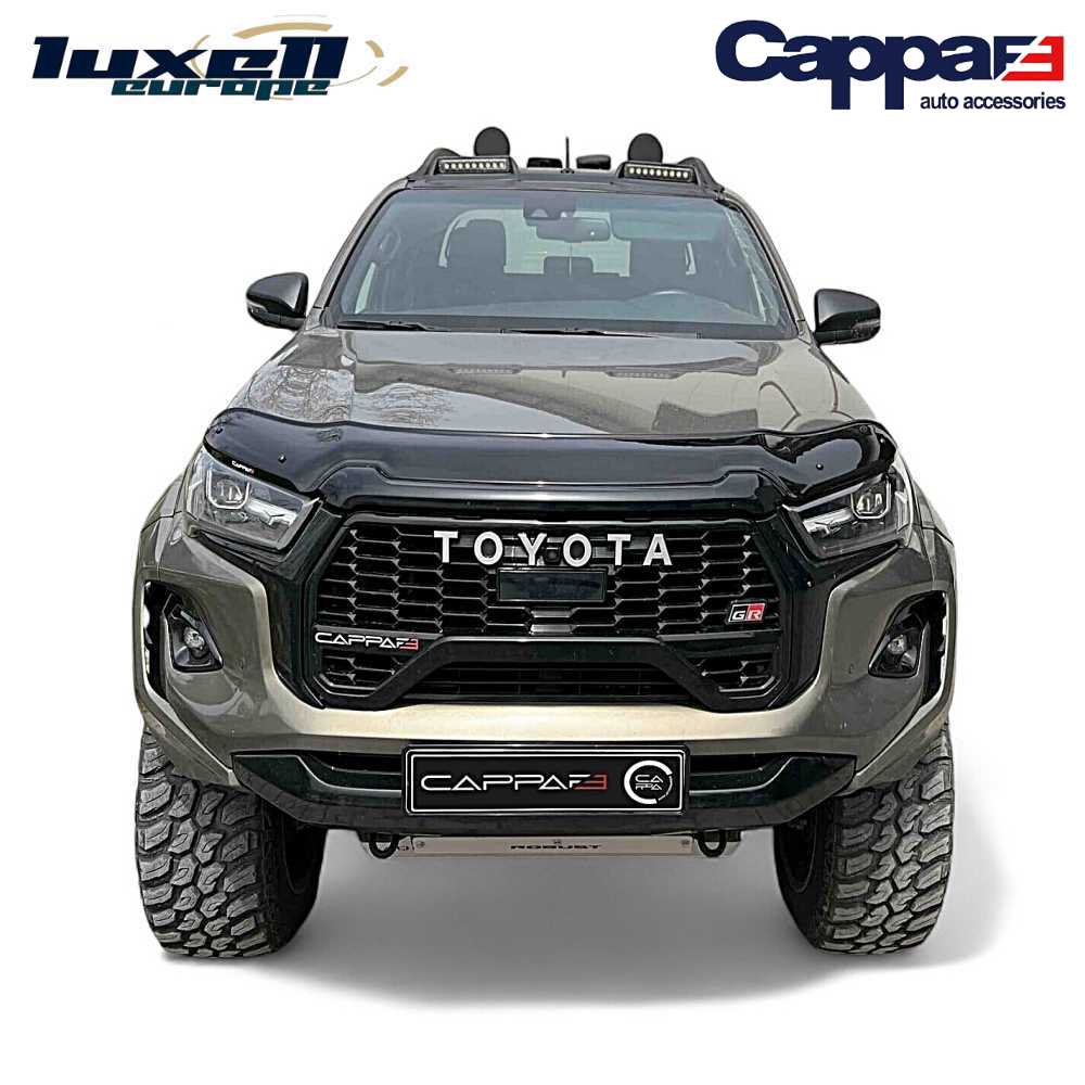 Cappafe Bonnet Protector Stone Bug Deflector FITS Toyota Hilux 2020 - 2024 - Luxell Europe