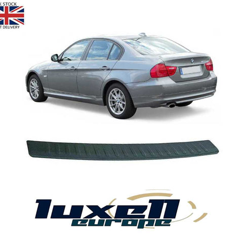Carbon Fibre Look Rear Bumper Protector for BMW 3 Series E90 (2006–2012) - Luxell Europe