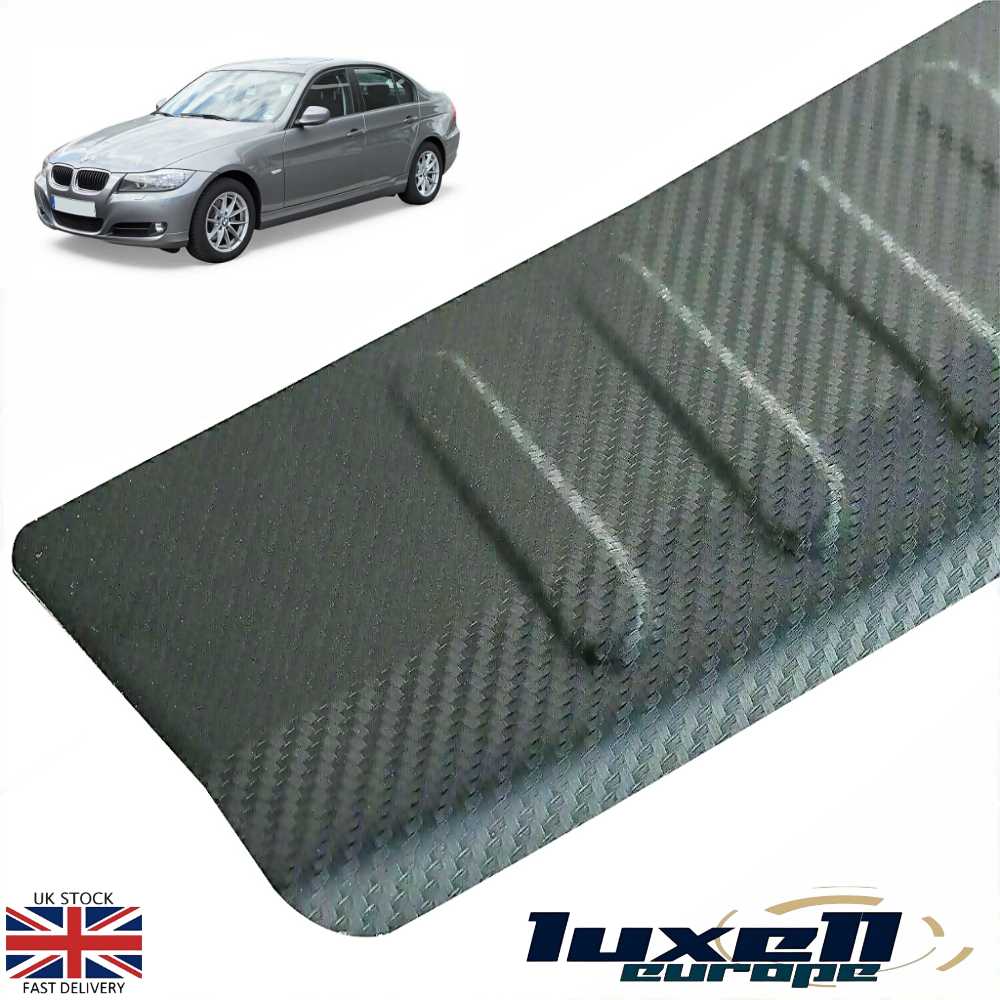 Carbon Fibre Look Rear Bumper Protector for BMW 3 Series E90 (2006–2012) - Luxell Europe