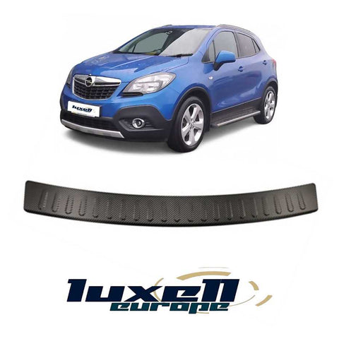 Carbon Look Rear Bumper Protector Scratch Guard for Vauxhall Opel Mokka (2013-2023) - Luxell Europe