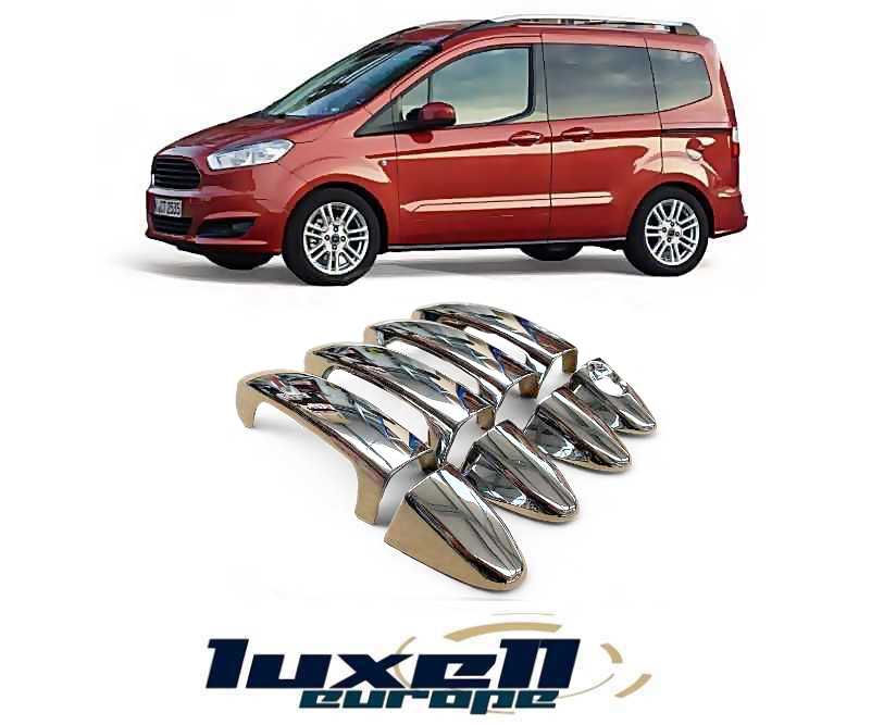 Chrome ABS Door Handle Covers - Fits Fiesta, B-Max, Courier, Ecosport (4 Doors) - Luxell Europe