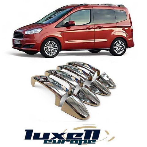 Chrome ABS Door Handle Covers - Fits Fiesta, B-Max, Courier, Ecosport (4 Doors) - Luxell Europe