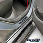 Chrome and Carbon Fiber Door Sill Scratch Guards For Nissan Qashqai 4 pcs (2007-2024) - Luxell Europe