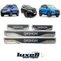 Chrome and Carbon Fiber Door Sill Scratch Guards For Nissan Qashqai 4 pcs (2007-2024) - Luxell Europe