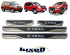 Chrome and Carbon Fiber Door Sill Scratch Guards For Nissan X-Trail 4 pcs (2001-2024) - Luxell Europe