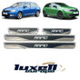 Chrome and Carbon Fiber Door Sill Scratch Guards for SKODA RAPID 4 Pcs (2012-2019) - Luxell Europe