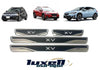 Chrome and Carbon Fiber Door Sill Scratch Guards For SUBARU XV 4 pcs (2011-2024) - Luxell Europe